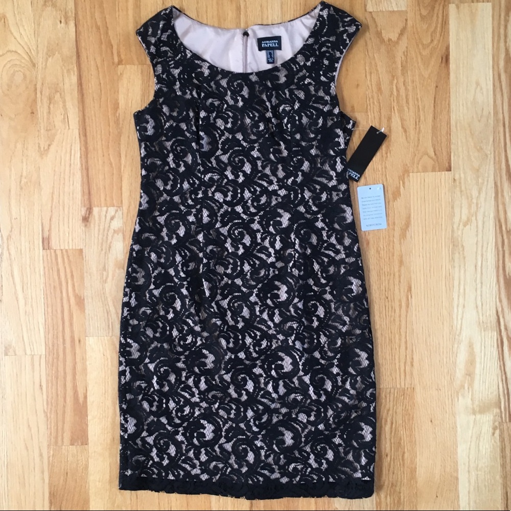 Black lace dress, sleeveless